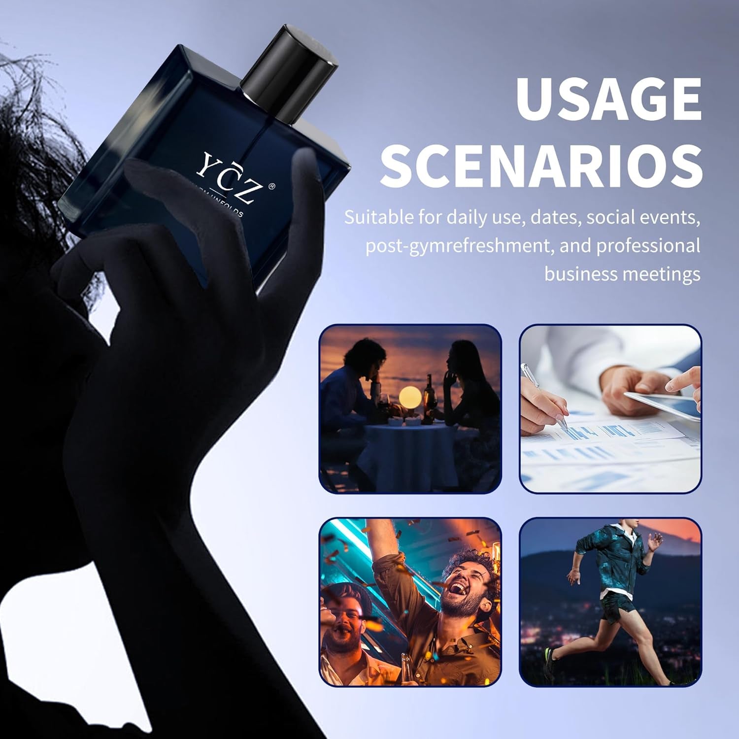 Charm Unfolds Marine Perfume for Men, 1.7 Oz. Long Lasting Eau De Parfum Cologne for Men, Oriental Woody Fragrance - Ideal Special Occasions, Making It the Ideal Gentlemen’S Gift