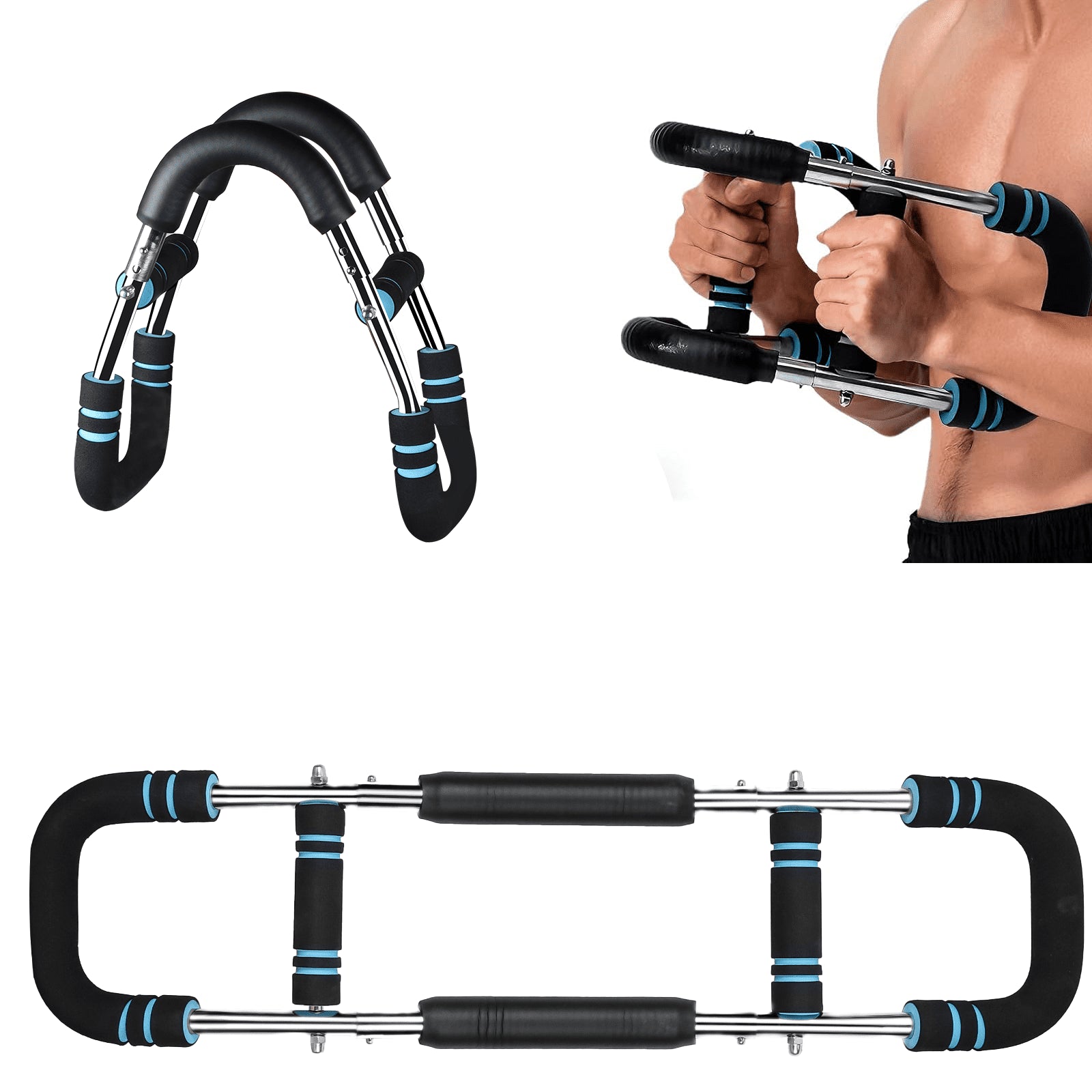 Arm Trainer & Chest Trainer for Men, 66-88-110Lb Adjustable Arm Twister Exercise Equipment, Portable Spring Resistance Home Gym Trainer, Upper Body Workout Machine for Muscle Building
