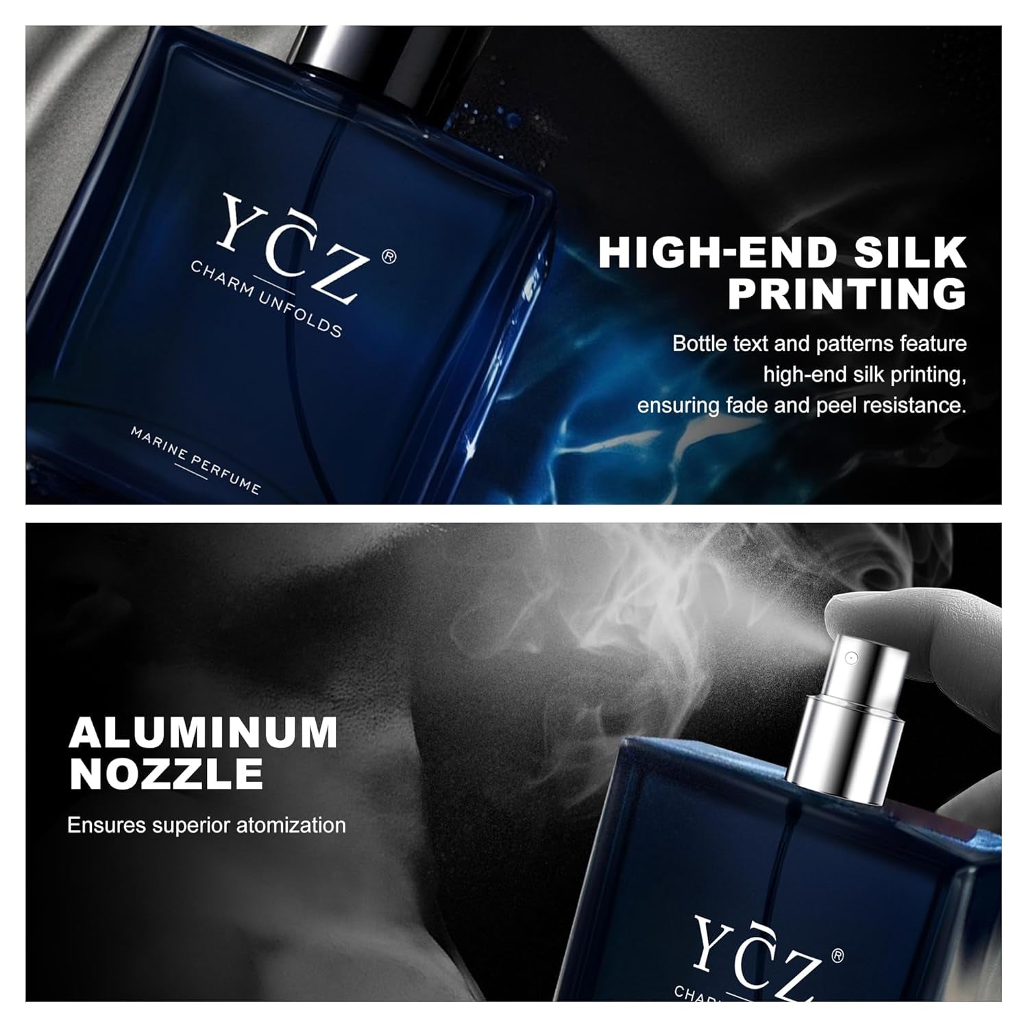 Charm Unfolds Marine Perfume for Men, 1.7 Oz. Long Lasting Eau De Parfum Cologne for Men, Oriental Woody Fragrance - Ideal Special Occasions, Making It the Ideal Gentlemen’S Gift