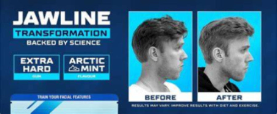 Facial Fitness Gum - Jawline Exerciser - Arctic Mint, 40 Count