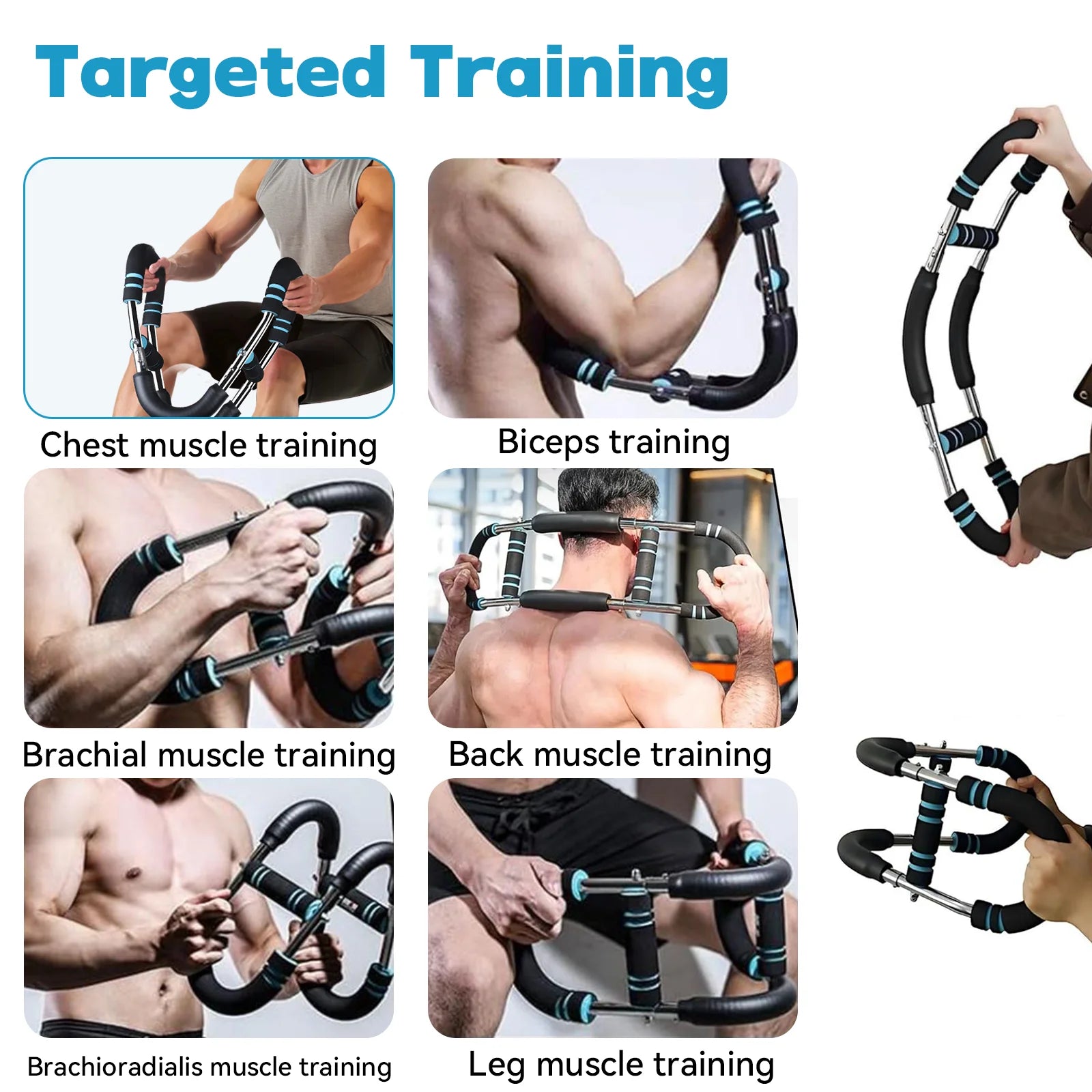 Arm Trainer & Chest Trainer for Men, 66-88-110Lb Adjustable Arm Twister Exercise Equipment, Portable Spring Resistance Home Gym Trainer, Upper Body Workout Machine for Muscle Building